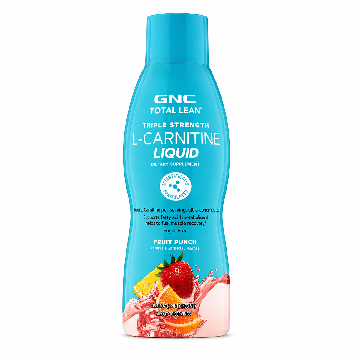 GNC Total Lean Triple Strength 3000mg L-Carnitine Liquid 16oz