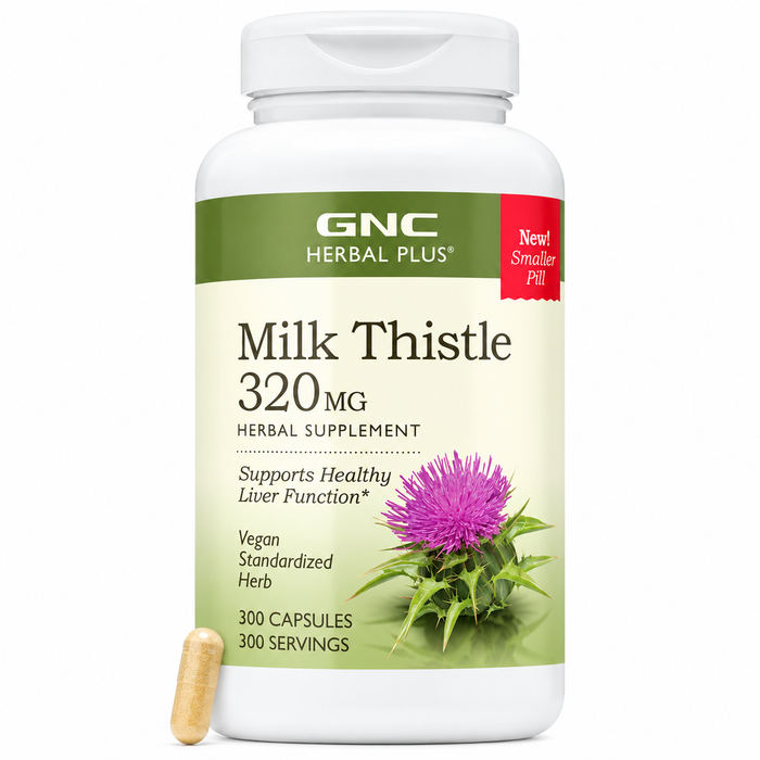 GNC Herbal Plus Milk Thistle 320mg 300 Capsules