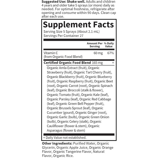 Garden Of Life Organics Vitamin C Spray 2oz