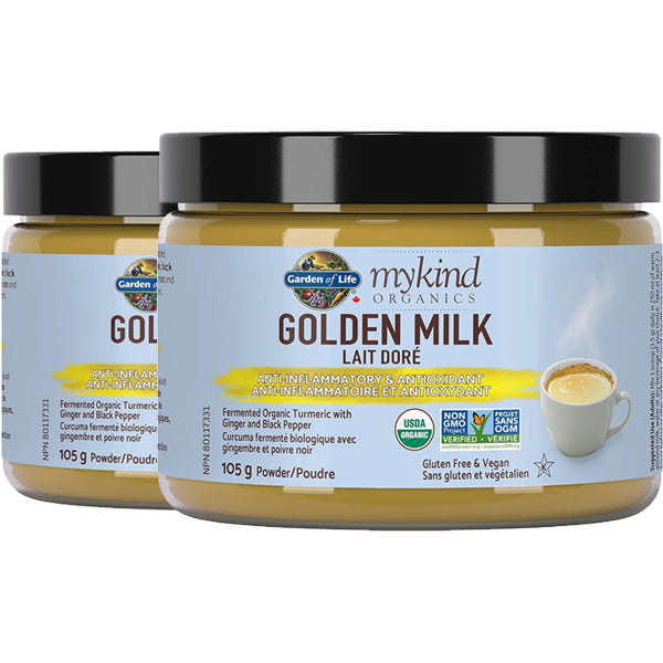 2 x 30 Servings Garden Of Life mykind Organics Golden Milk Powder