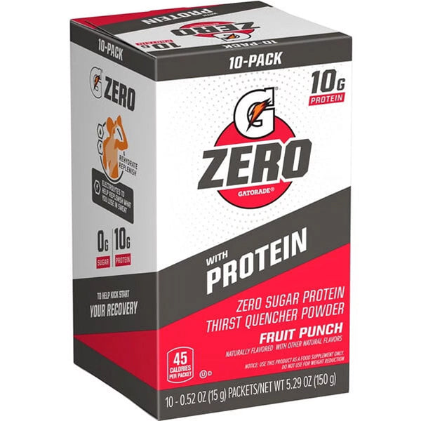 Gatorade Zero Protein Powder Singles 10pk