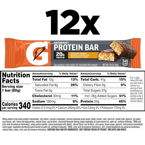 Gatorade Whey Protein Bars 12pk