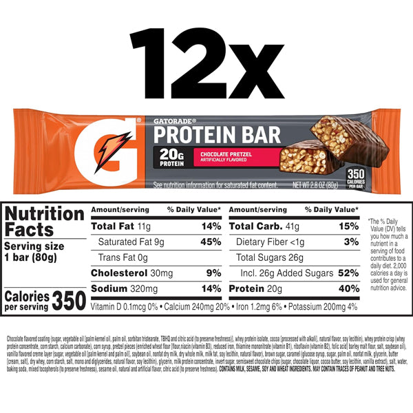 Gatorade Whey Protein Bars 12pk
