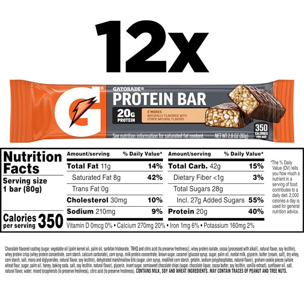 Gatorade Whey Protein Bars 12pk