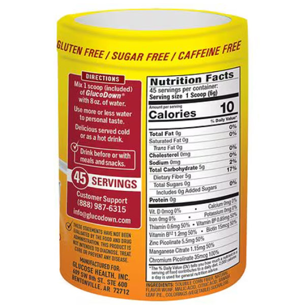 GlucoDown Blood Sugar Maintenance 45 Servings