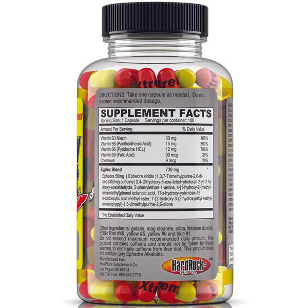 Hardrock Yellow Bullet Xtreme Capsules