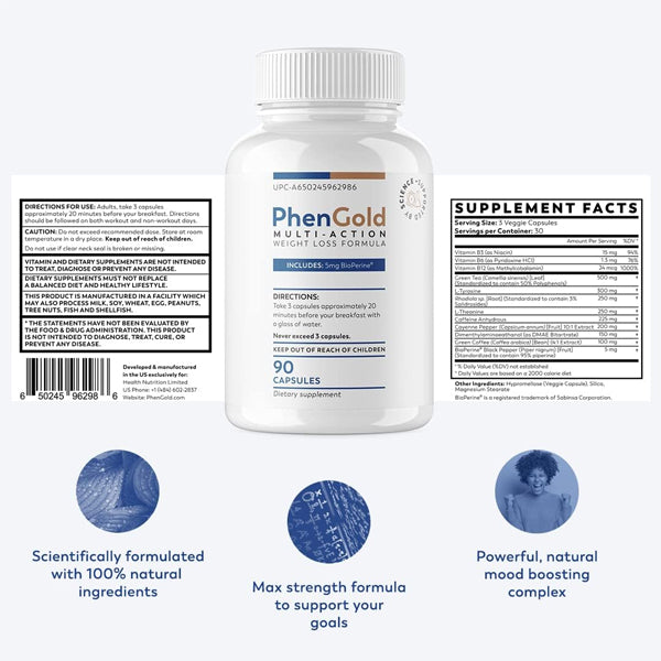 Health Nutrition PhenGold Multi-Action Capsules