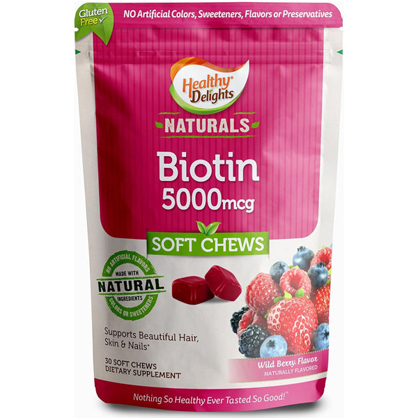 Healthy Delights Naturals Biotin 5000mcg Soft Chews