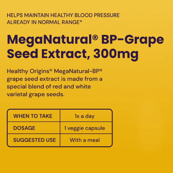 Healthy Origins Natural Grape Seed Extract Capsules