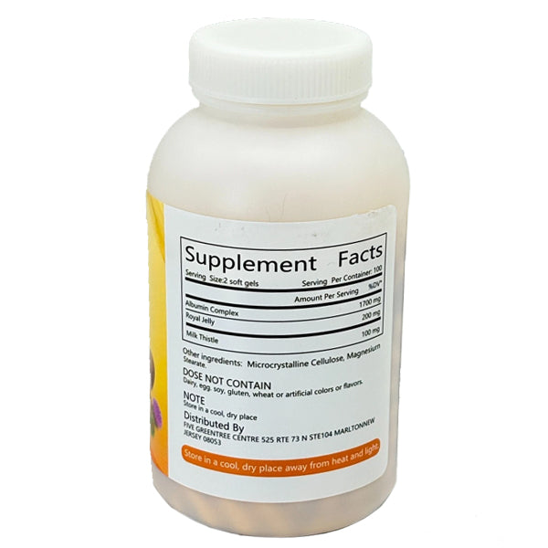 Healthy Partners Albumin Max + Royal Jelly & Milk Thistle Soft Gels