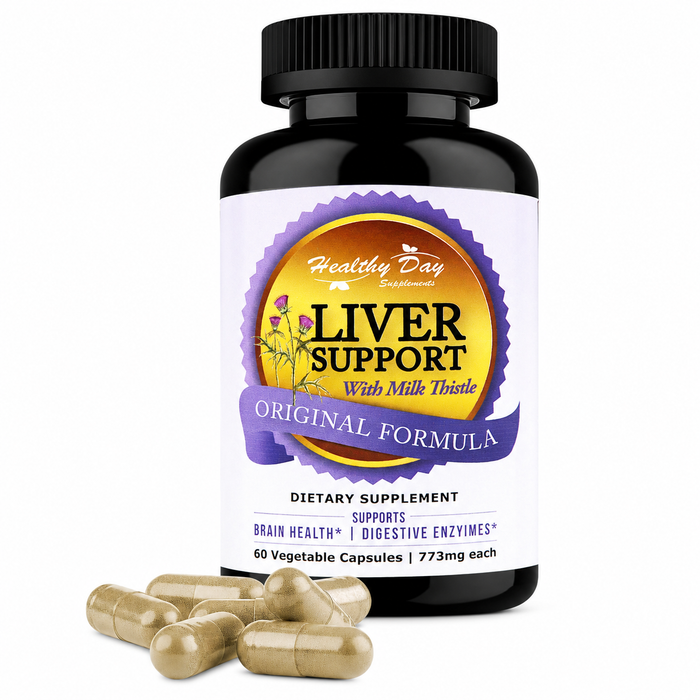 Healthy Day Liver Support with Milk Thistle 60 Capsules