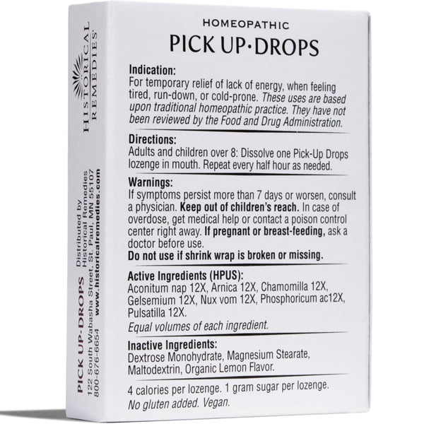 Historical Remedies Homeopathic Pick Up Drops