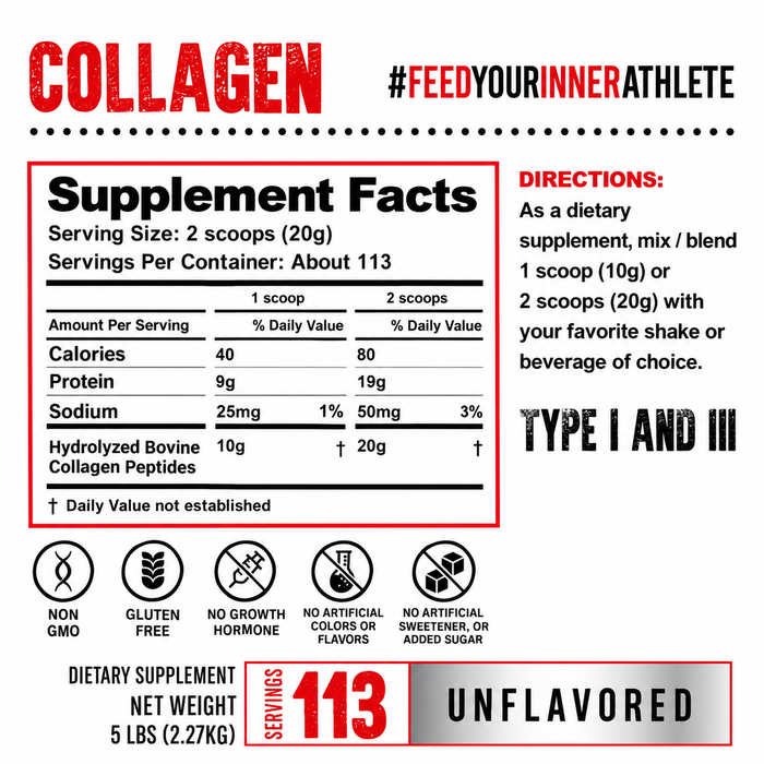 House Brand Sports Nutrition Collagen Peptides 5lbs