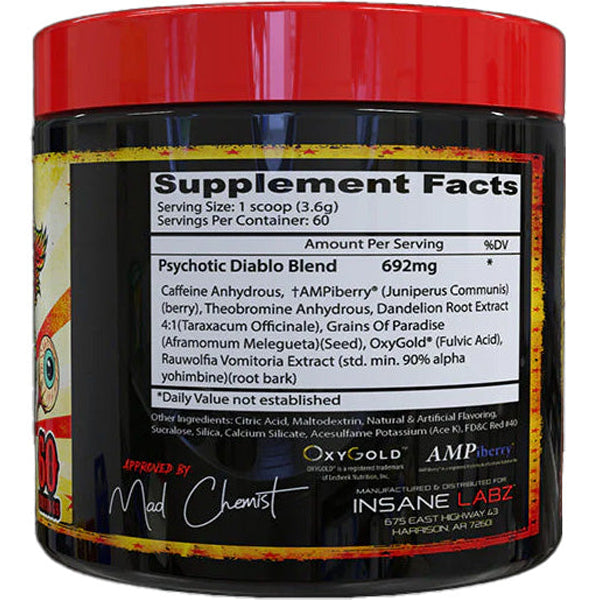 Insane Labz Psychotic Diablo Burner 60 Servings