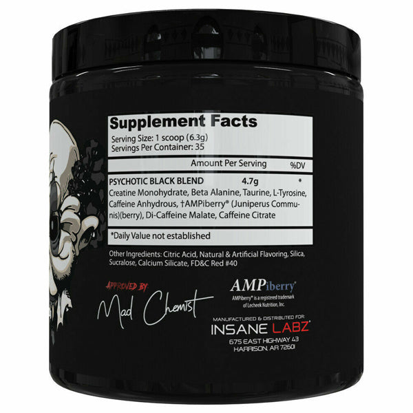 Insane Labz Psychotic Black Pre-Workout 35 Servings