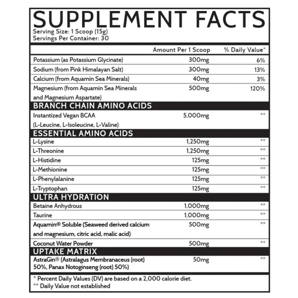 Inspired Nutraceuticals Amino EAA + Hydration 30 Servings