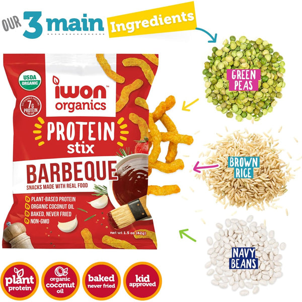 8 x 1.5oz IWON Organics Protein Stix