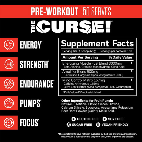 JNX Sports The Curse Pre-Workout 50 Servings