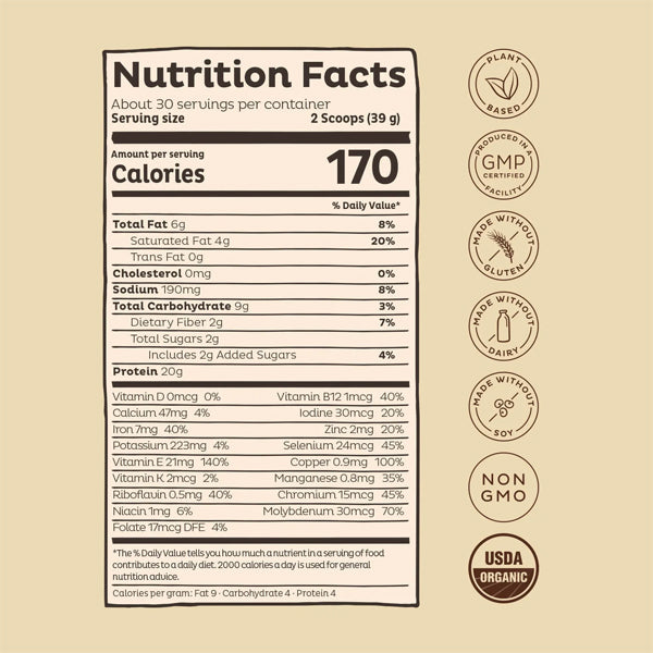 KOS Organic Plant Protein 30 Servings