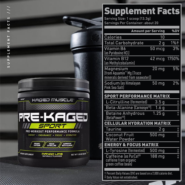 Kaged Muscle Pre-Kaged Sport 20 Servings
