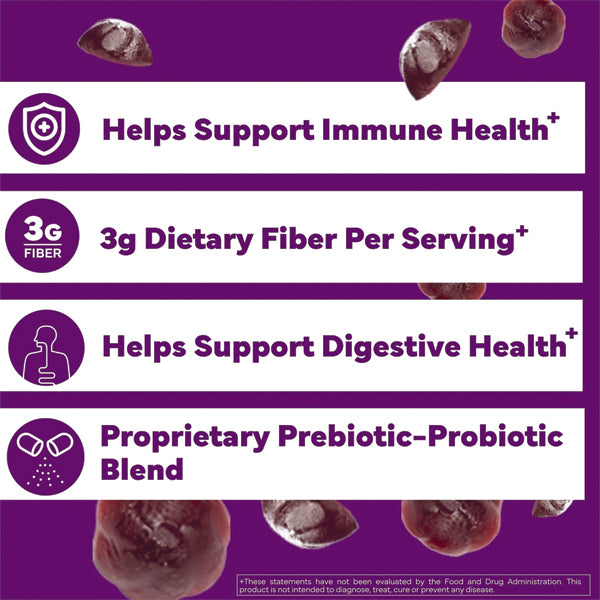 Konsyl Gut Health Elderberry Fiber Gummies