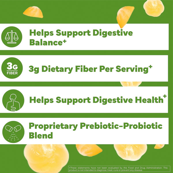 Konsyl Gut Health Prebiotic-Probiotic Fiber Gummies