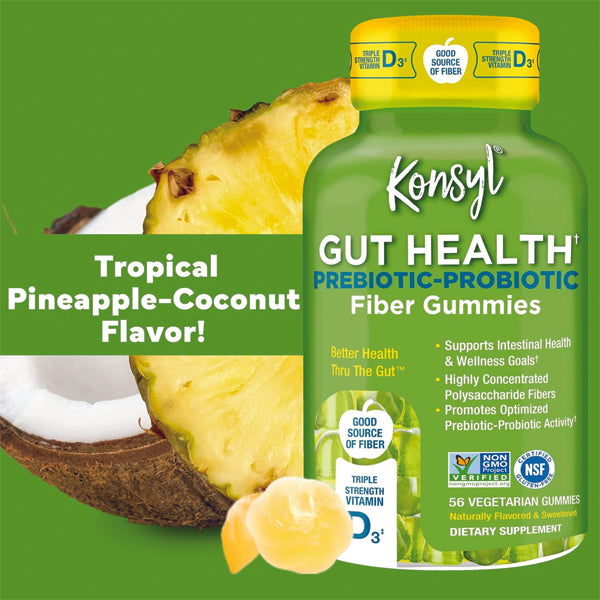 Konsyl Gut Health Prebiotic-Probiotic Fiber Gummies