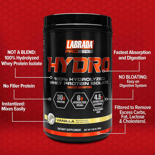 Labrada Pro Series 100% Hydro Whey Protein Isolate 1.7lbs