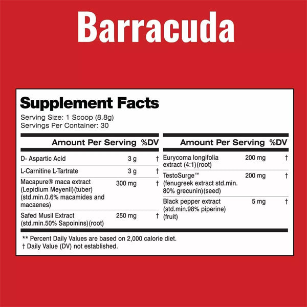 MTS Barracuda Natural Test Enhancer 30 Servings