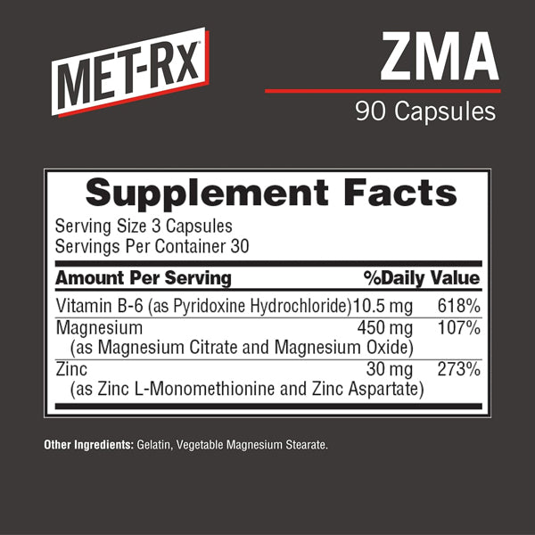 MET-Rx ZMA Energy Metabolism & Recovery Support Capsules