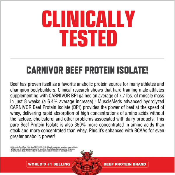 MuscleMeds Carnivor Beef Protein Isolate Shake 12pk