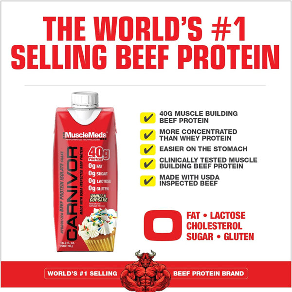 MuscleMeds Carnivor Beef Protein Isolate Shake 12pk