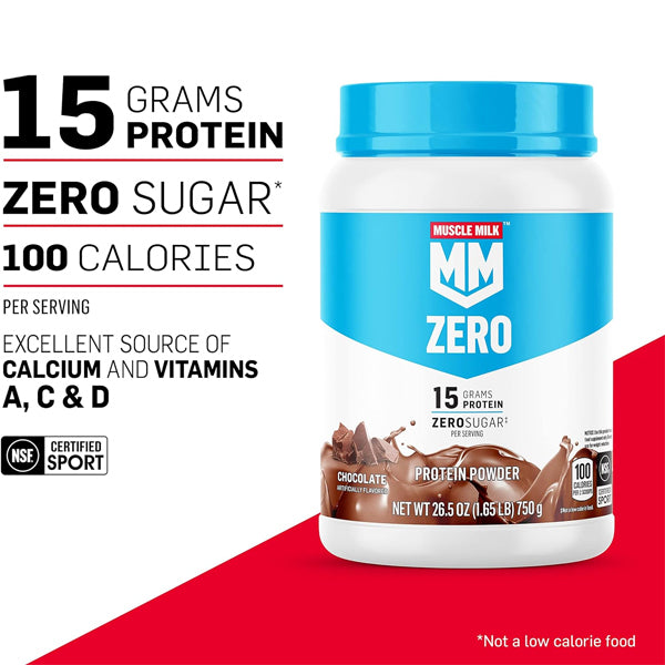 Muscle Milk Zero Protein Powder 1.65lbs