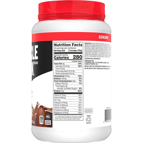 CytoSport Muscle Milk Genuine Protein Powder 1.9lbs