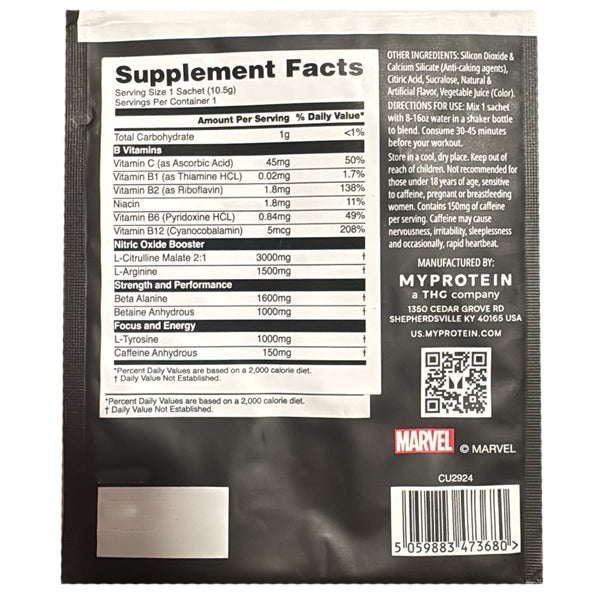 MyProtein Impact Pre-Workout Singles 50 Pack