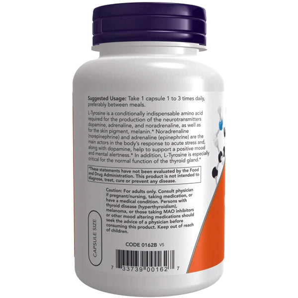 NOW Foods L-Tyrosine 500mg Capsules