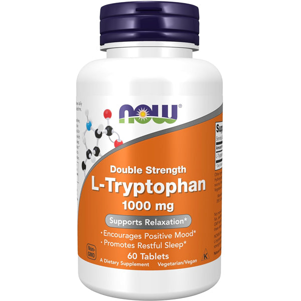 NOW L-Tryptophan, Double Strength 1000mg Tablets