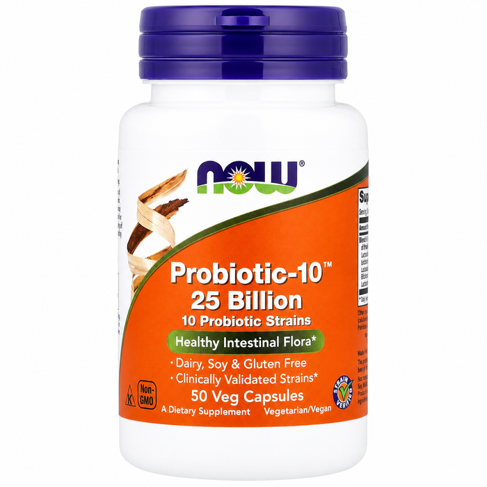 NOW Foods Probiotic-10 25 Billion 50 Capsules
