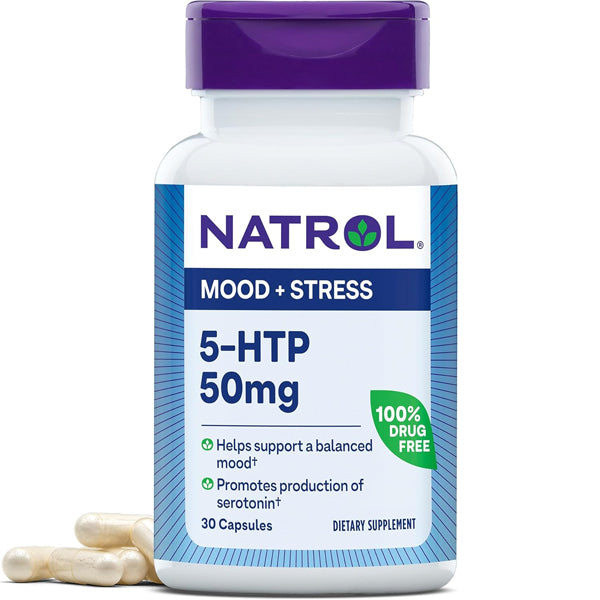 Natrol 5-HTP Mood & Stress 50mg 30 Capsules