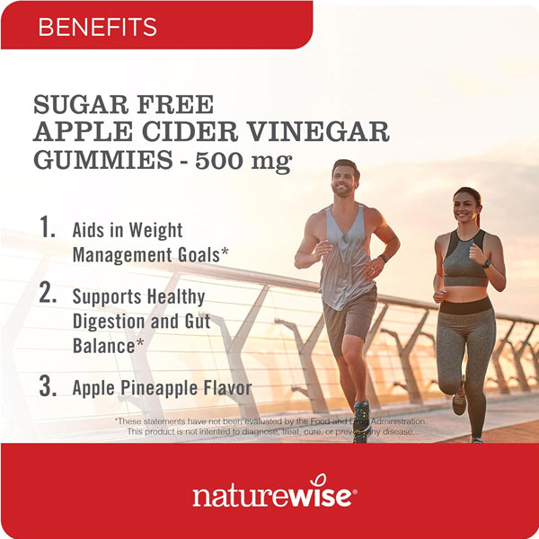 NatureWise Apple Cider Vinegar 500mg 60 Gummies