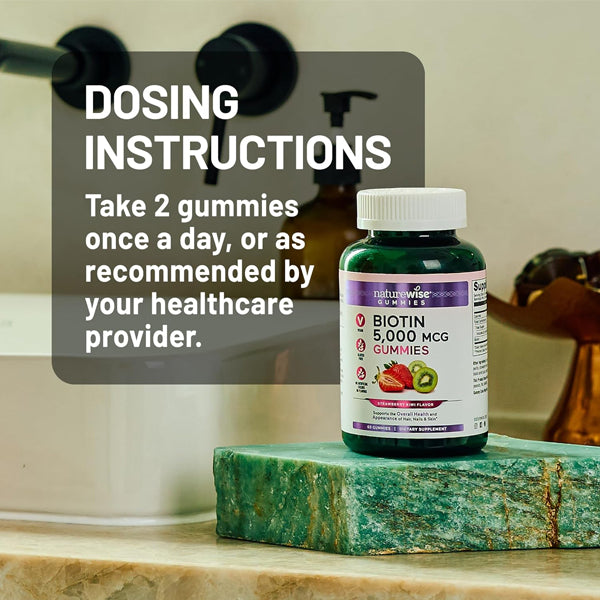 NatureWise Biotin 5000mcg 60 Gummies