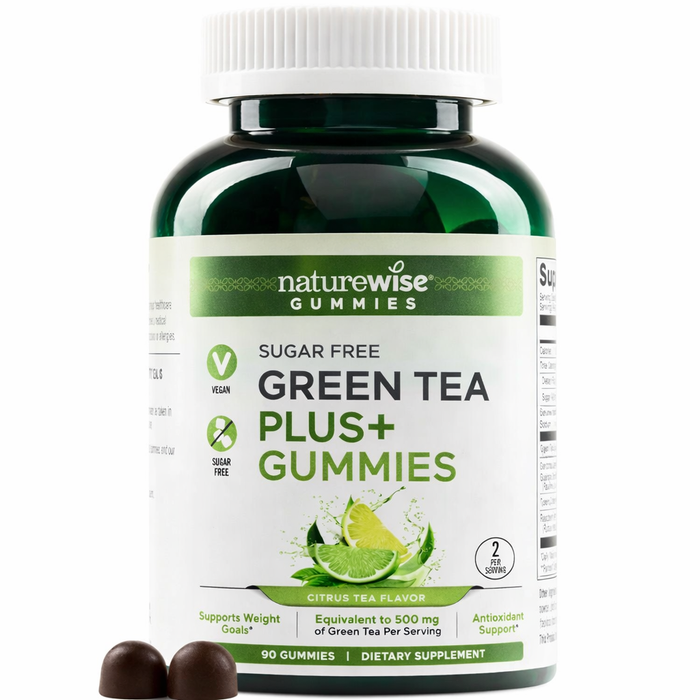 NatureWise Sugar Free Green Tea Plus+ 90 Gummies