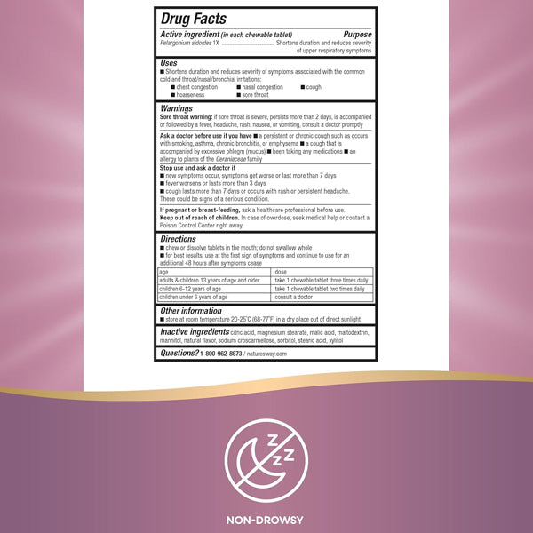 Nature's Way Umcka Cold Relief 20 Chewables