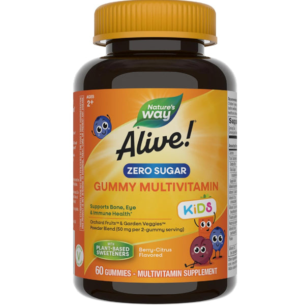 Nature's Way Alive! Kids Zero Sugar Multivitamin 60 Gummies