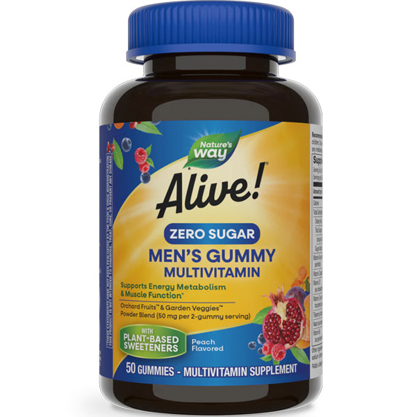 Nature's Way Alive! Men's Zero Sugar Multivitamin 50 Gummies