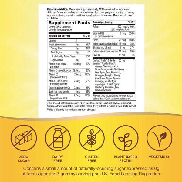 Nature's Way Alive! Men's Zero Sugar Multivitamin 50 Gummies