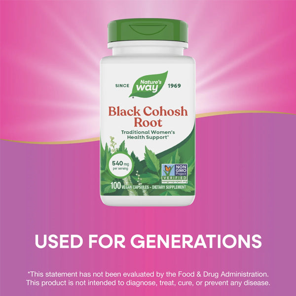 Nature's Way Black Cohosh Root 540mg 100 Capsules