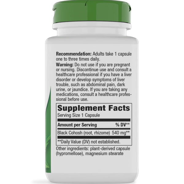 Nature's Way Black Cohosh Root 540mg 100 Capsules