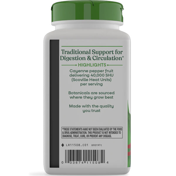 Nature's Way Cayenne Fruit 40,000 SHU 180 Capsules