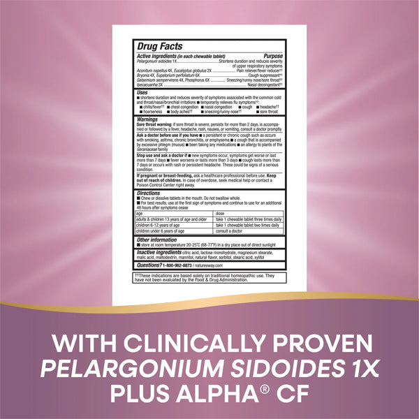 Nature's Way Umcka Cold & Flu Relief 20 Chewables